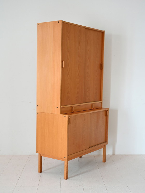 Image 1 of Scandinavische teak kast van Bodafors met schuifdeuren