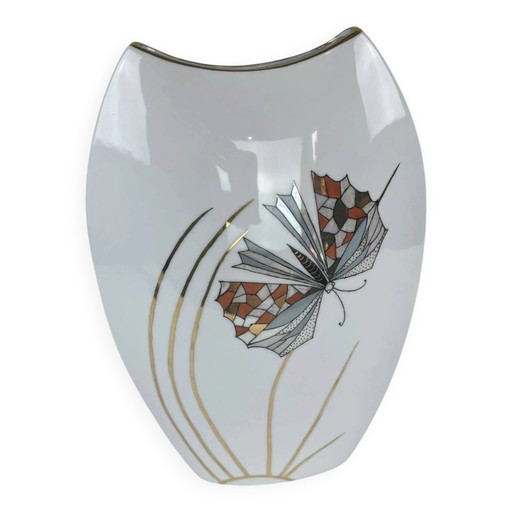 Vaso in porcellana dipinto a mano