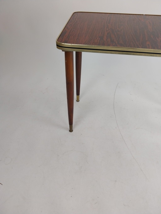 1 x 1950's side table with copper feet