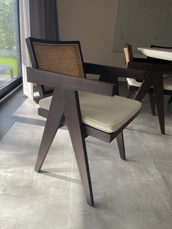 Image 1 of 6 Pierre Jeanneret Inspired Dining Chairs