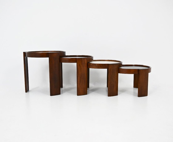 Image 1 of Mesas nido modelo 780 de Gianfranco Frattini para Cassina, década de 1960, juego de 4