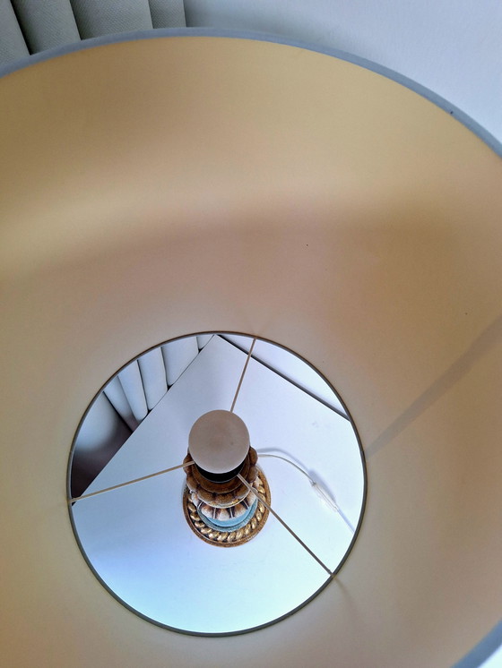 Image 1 of Barokke Lampenvoet Met Vintage Patina En Moderne Kap