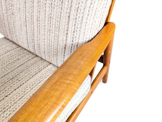 Image 1 of 2 poltrone di metà secolo in rovere, design vintage danese, poltrona comoda