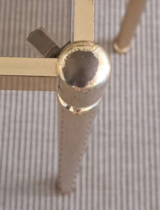 Image 1 of Vintage mimiset goudkleurig metaal rookglas