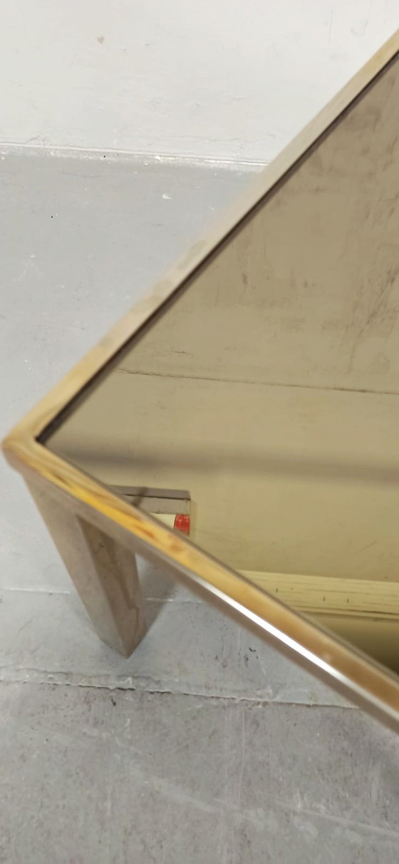 Image 1 of Belgo Chrom Dewulf smoked glass side table 