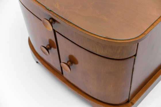 Image 1 of Comodini in legno Art Déco austriaco, set di 2