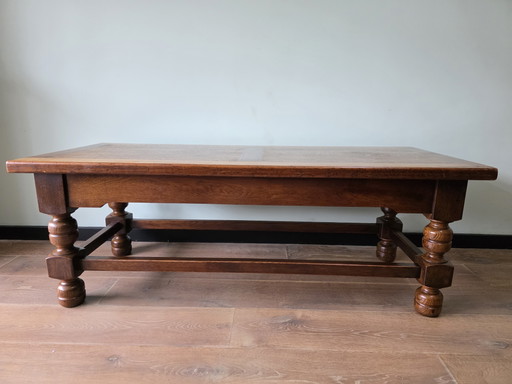 table basse vintage en chêne massif