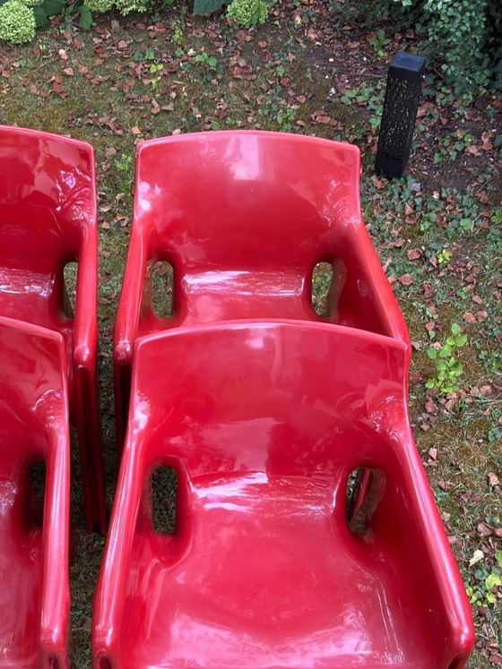 Image 1 of Gaudi Vico Magistretti chair for Artemide, 1970, thermoformed ABS, Space Age Red