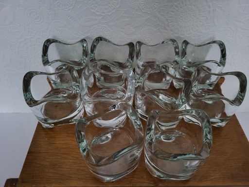 Set Of 10 Ikea Väsnas Candle Holders Clear Glass