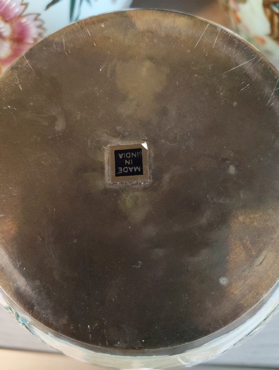 Image 1 of Beautiful Set of 3 Vintage Satsuma Ginger Jars