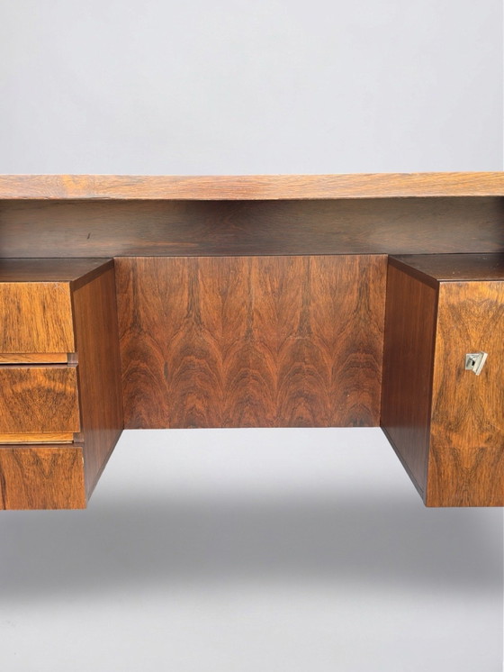 Image 1 of Vintage freestanding rosewood desk, 1960s