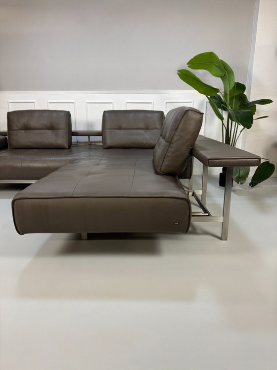 Image 1 of Divano di design Rolf Benz Dono, divano in pelle, divano marrone, divano angolare