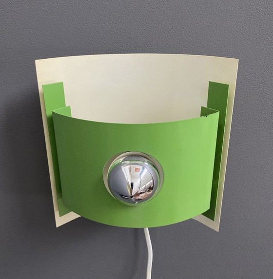 Image 1 of Applique murale Anvia Holland en métal vert, style années 1970, ère spatiale