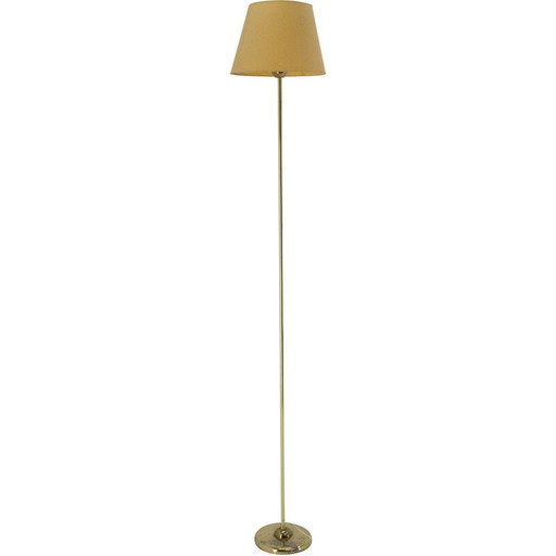 Lampadaire vintage en laiton et parchemin pour Ikea, 1980