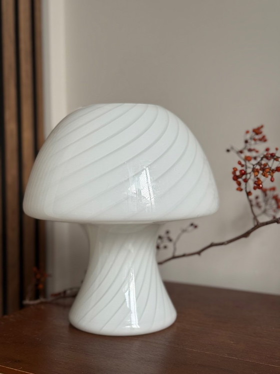 Image 1 of Vintage mushroom table lamp - Murano glass - 1970s