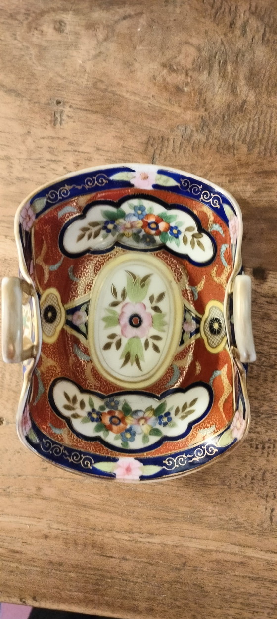 Image 1 of Platillo antiguo de porcelana japonesa Noritake, en estado usado, de la década de 1900.