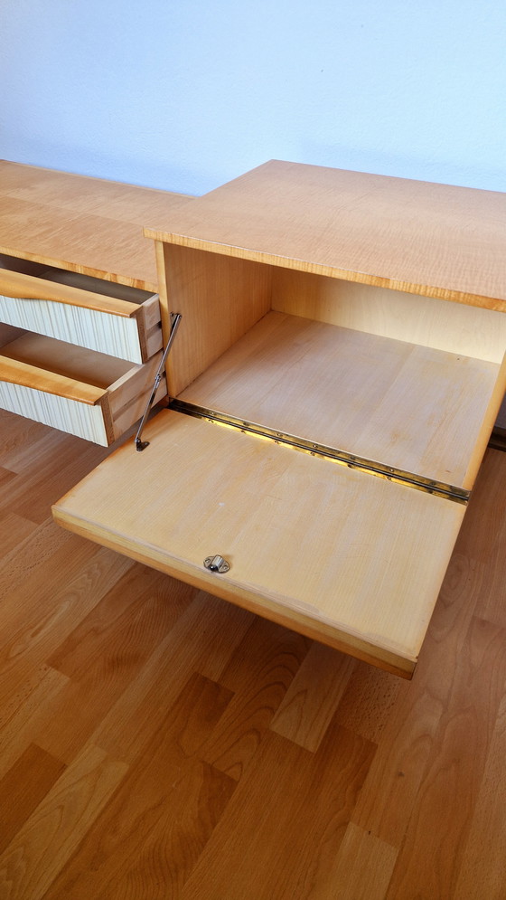 Image 1 of Buffet blond vintage suédois moderne du milieu du siècle, années 1950