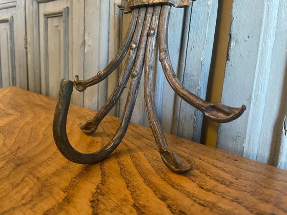 Image 1 of Wandkapstok met gekleurde houten bollen Frans