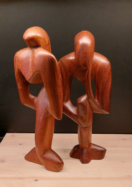 Image 1 of Statua di legno d'epoca "IL PENSIERO