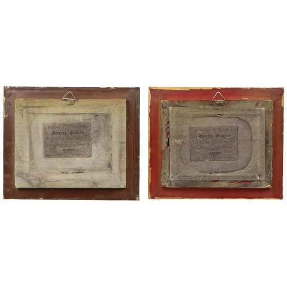 Image 1 of Placche incorniciate in alabastro Biggs and Sons London