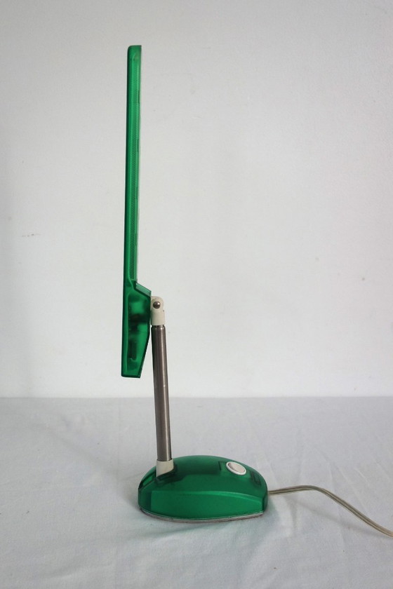 Microlight Grüne Schreibtischlampe von Ernesto Gismondi für Artemide 90er, Tischlampen, Kunststoff, Metall (Foto 5 von 13)