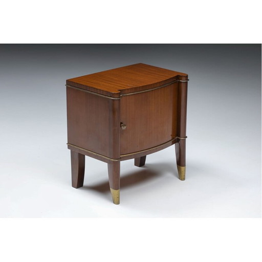 Vintage brown night stand by De Coene, Belgium 1960s