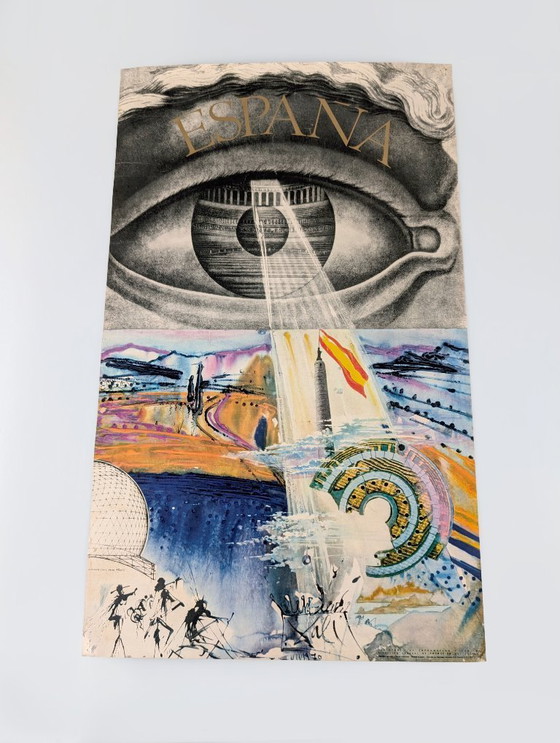 Image 1 of Vintage Tourist Poster Spain by Salvador Dali, 1970s