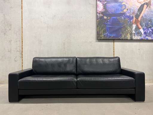 Rolf Benz Ego bank - zwart leer