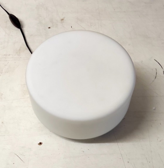 Image 1 of Bauhaus style ceiling or wall light with cylindrical opaline globe - mid-20th century