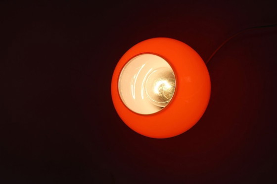 Image 1 of Vintage Red Glass Table Lamp attributed to Štěpán Tabery, Former Czechoslovakia, 1970s