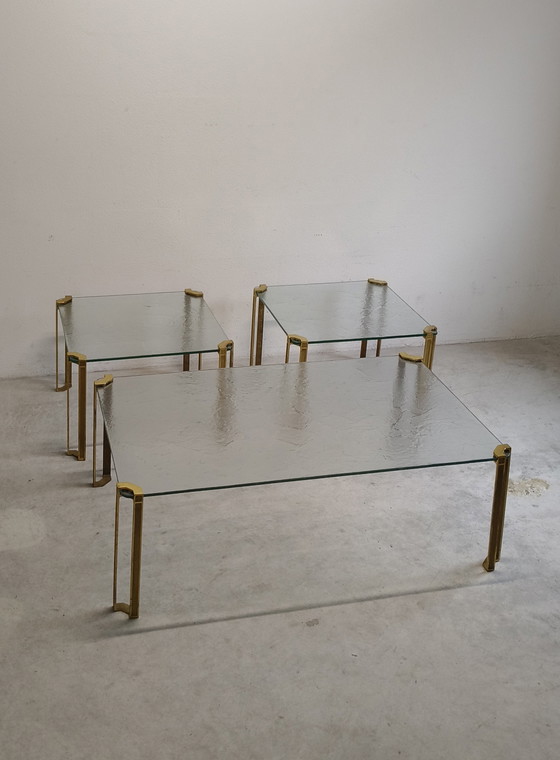 Image 1 of Tavolino da caffè con due tavolini laterali