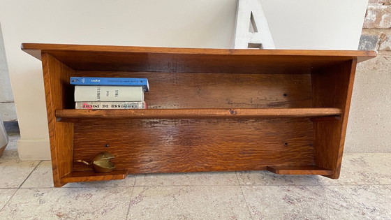 Image 1 of Geometrische wandplank massief eiken VINTAGE