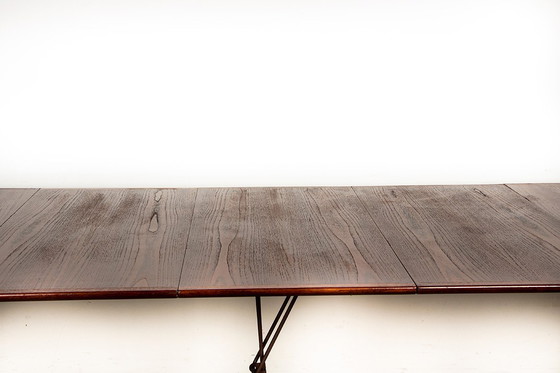 Image 1 of Very Large Danish extensible dining table, 260 cm, in teak by Henry Walter Klein for Bramin 1960.