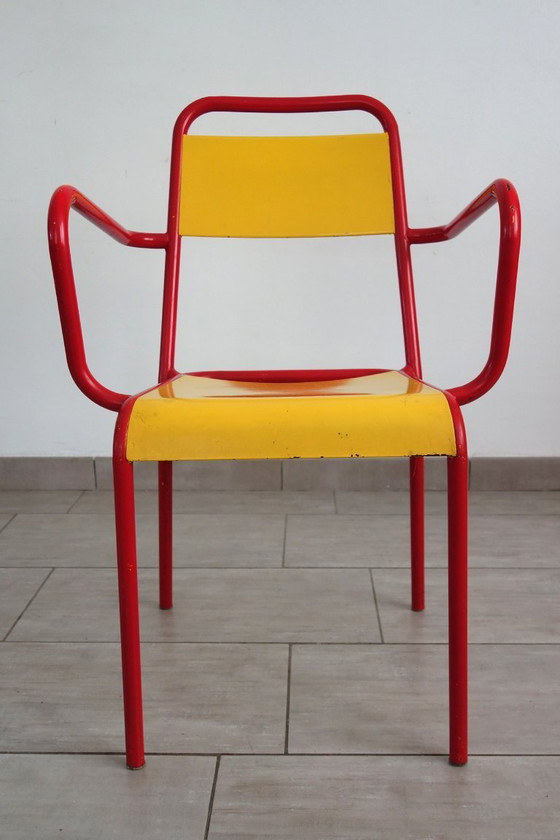 Image 1 of Stella metalen fauteuil uit de jaren 50