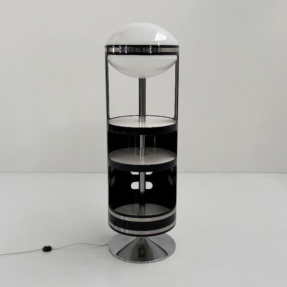 Image 1 of Rotating Bar Cabinet with Lamp in the Style of Joe Colombo, 1960s