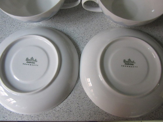 2 ciotole e piattini da zuppa Rosenthal, modello Bjorn Wiinblad Lotus, blu, vintage – Stoviglie, Porcelain (photo 5 of 7)