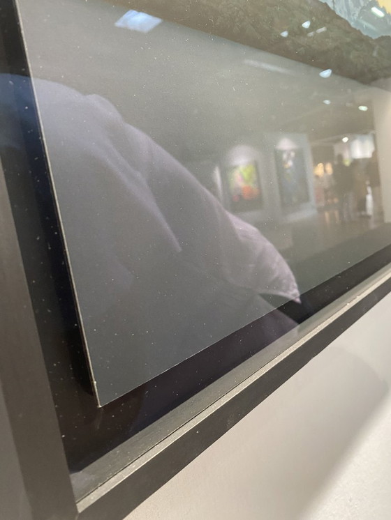 Image 1 of Aurora boreale islandese e scie stellari, 100x150cm, cornice museale, edizione 1/3