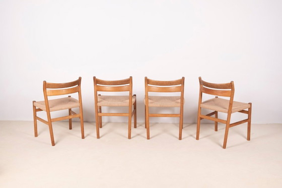 Image 1 of 4x Børge Mogensen BM1 Silla de comedor de roble, años 50 Dinamarca