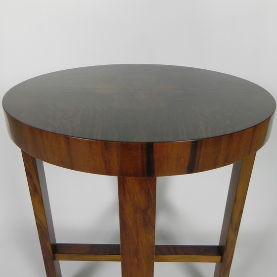 Image 1 of Carrot Walnut Art Deco Side Table, 1930s