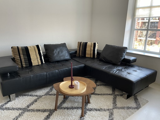 Montel Leder Chaise Longue Ecksofa