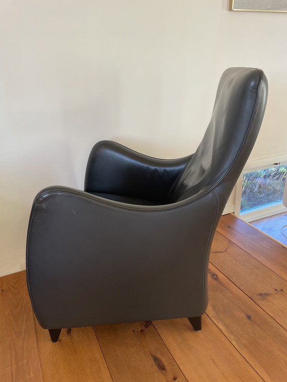 Image 1 of Fauteuil en cuir Wittmann Senta, marron foncé
