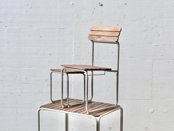Image 1 of IKEA FURUÖN tuinset met tafel, 2 stoelen en 2 krukjes, gemaakt van acaciahout.