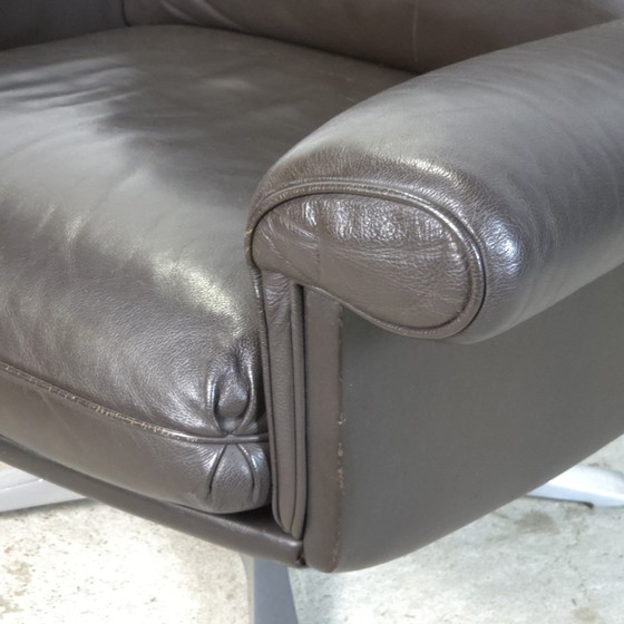 Image 1 of Fauteuils lounge pivotants en cuir De Sede DS-31, design vintage des années 1960
