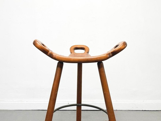 1/12 Sergio Rodrigues Confonorm Marbella Sgabello da bar anni '70 – Sgabelli da bar, Metallo, Legno (photo 3 of 19)