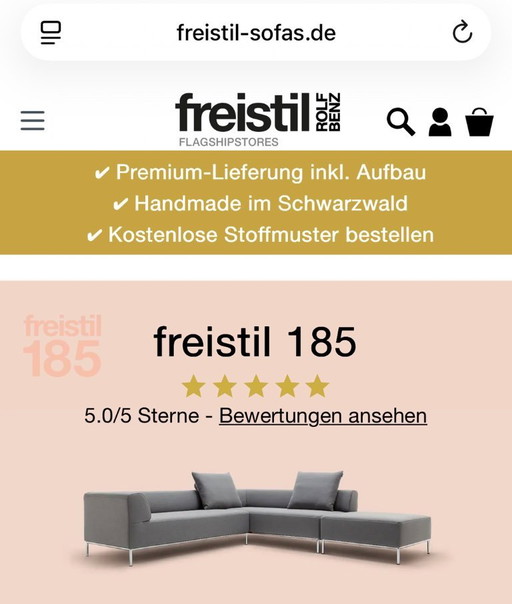 Hoekbank Freistil 185 - Rolf Benz