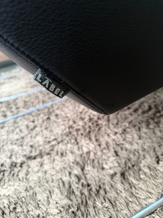 2 Sillones De Cuero Negro De Label Don – Leather, Metal (photo 4 of 6)