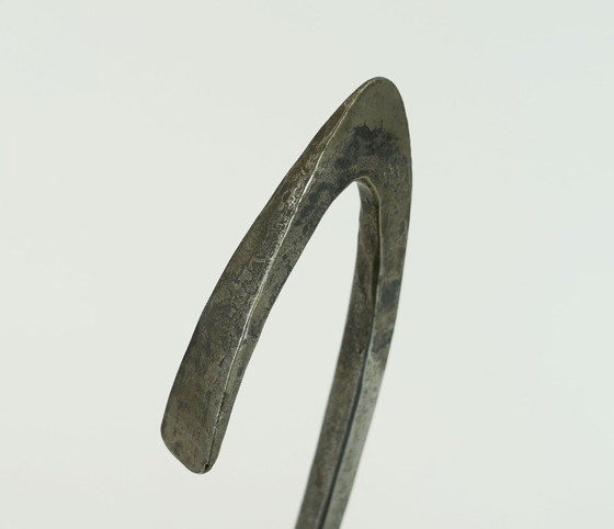 Image 1 of sculptural mid century modern brutalist iron CANDLE HOLDER 1960s 1970s