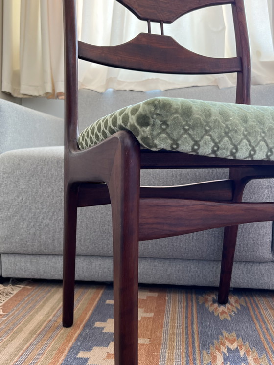 Image 1 of 4x rosewood Mid - Century wooden chairs