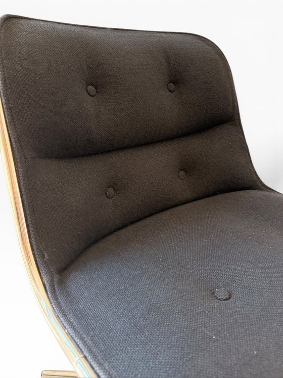 Charles Pollock Chefsessel von Knoll – Schwarzer Stoff – 1. Bein – Textile (photo 9 of 11)