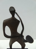 Bronzen Beeldje Saxofonist